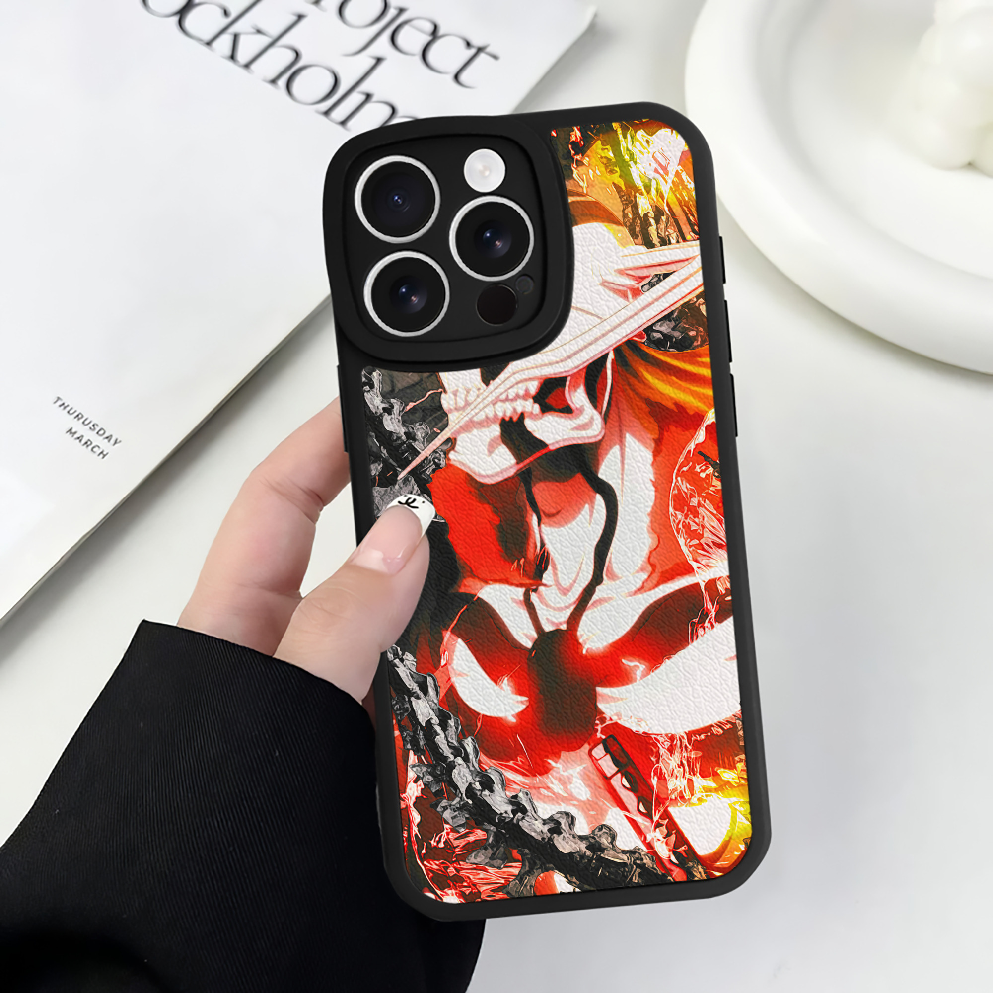 （画像用） ブリーチ BLEACH 【iPhone 16シリーズ対応】シリコンスマホケース（レザー調） 材質：シリコン